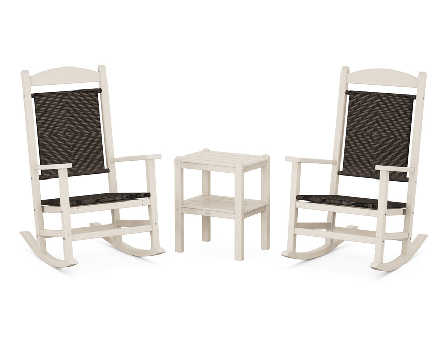 POLYWOOD Presidential Woven Rocker 3-Piece Set in Sand / Cahaba