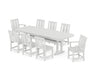 POLYWOOD® Mission 9-Piece Dining Set with Trestle Legs in White