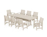 POLYWOOD Signature 9-Piece Dining Set with Trestle Legs in Sand