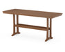 POLYWOOD® Nautical Trestle 39” x 97” Bar Table in Vintage Coffee