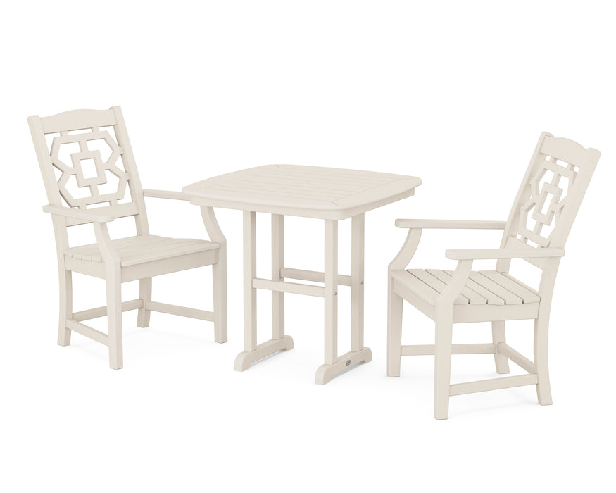Martha Stewart by POLYWOOD Chinoiserie 3-Piece Dining Set in Sand