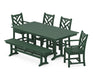 POLYWOOD Chippendale 6-Piece Farmhouse Dining Set in Green