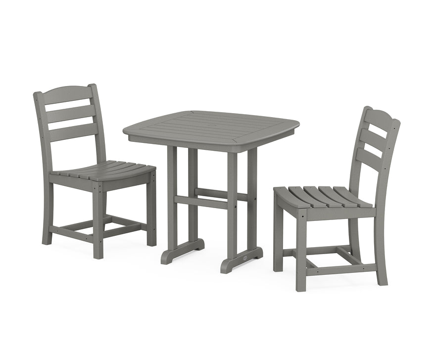 POLYWOOD La Casa Café Side Chair 3-Piece Dining Set in Slate Grey