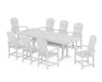 POLYWOOD Palm Coast 9-Piece Dining Set with Trestle Legs in White