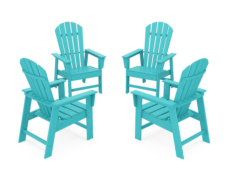 POLYWOOD 4-Piece South Beach Casual Chair Conversation Set in Aruba
