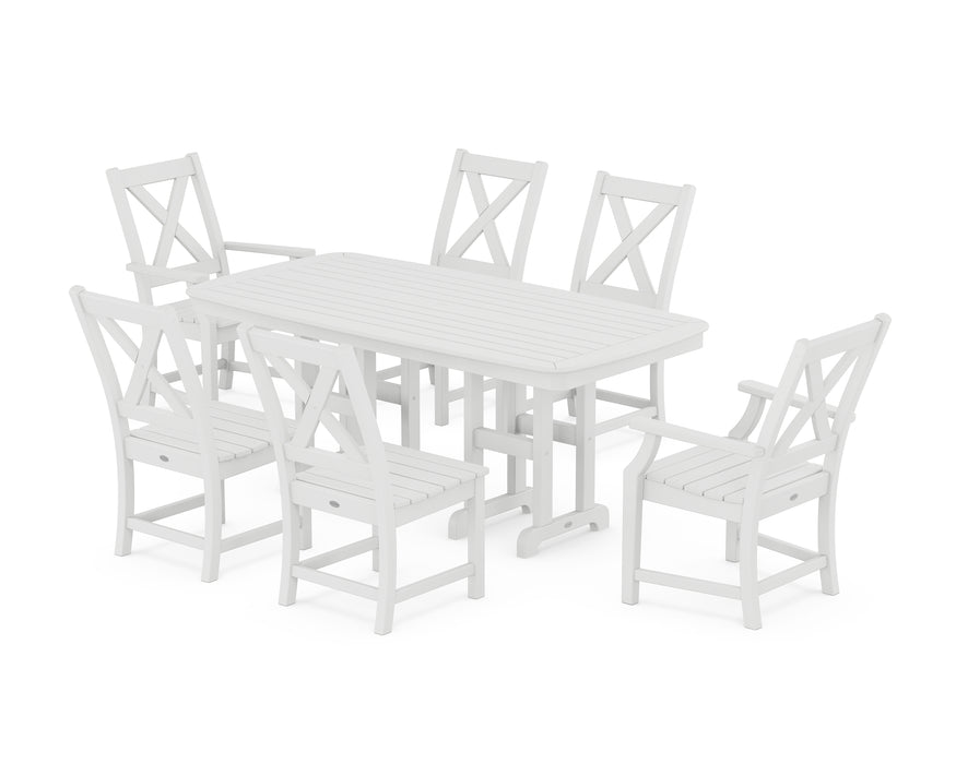 POLYWOOD Braxton 7-Piece Dining Set in White