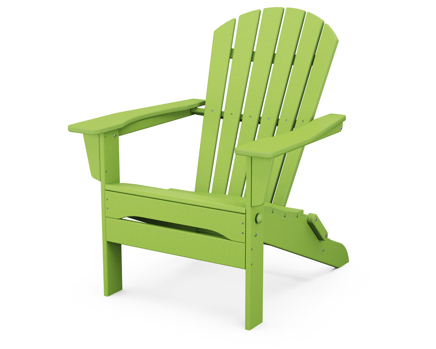 POLYWOOD South Beach Folding Adirondack Chair in Lime