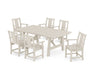 POLYWOOD® Prairie Arm Chair 7-Piece Rustic Farmhouse Dining Set in Black