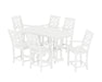 Martha Stewart by POLYWOOD Chinoiserie Arm Chair 7-Piece Counter Set in White