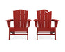 POLYWOOD Wave 2-Piece Adirondack Chair Set with The Crest Chair in