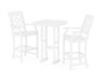 Martha Stewart by POLYWOOD Chinoiserie 3-Piece Bar Set in White