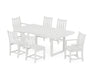 POLYWOOD Traditional Garden 7-Piece Dining Set in White