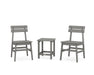 POLYWOOD® Modern Studio Plaza Chair 3-Piece Seating Set in Black