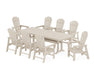 POLYWOOD South Beach 9-Piece Farmhouse Dining Set with Trestle Legs in Sand