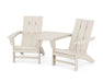 POLYWOOD Modern 3-Piece Adirondack Set with Angled Connecting Table in Sand