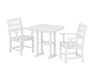 POLYWOOD Lakeside 3-Piece Dining Set in Vintage White
