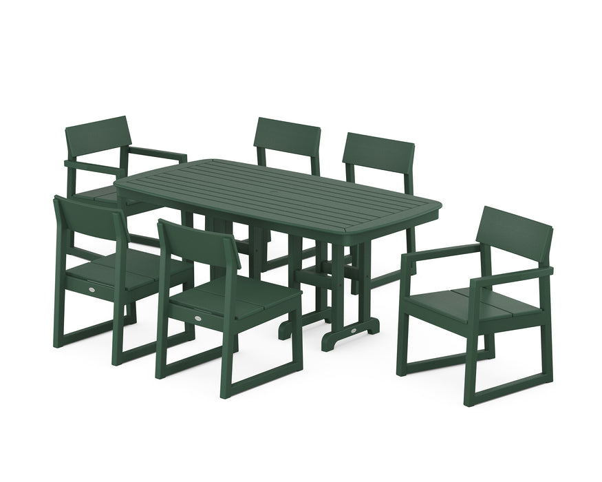 POLYWOOD EDGE 7-Piece Dining Set in Green