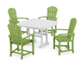 POLYWOOD Palm Coast 5-Piece Dining Set with Trestle Legs in Lime
