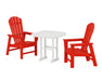 POLYWOOD South Beach 3-Piece Dining Set in Sunset Red