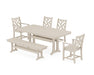 POLYWOOD Chippendale 6-Piece Dining Set with Trestle Legs in Sand