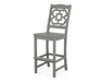 Martha Stewart by POLYWOOD Chinoiserie Bar Side Chair in Slate Grey
