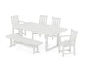 POLYWOOD Traditional Garden 6-Piece Dining Set in White