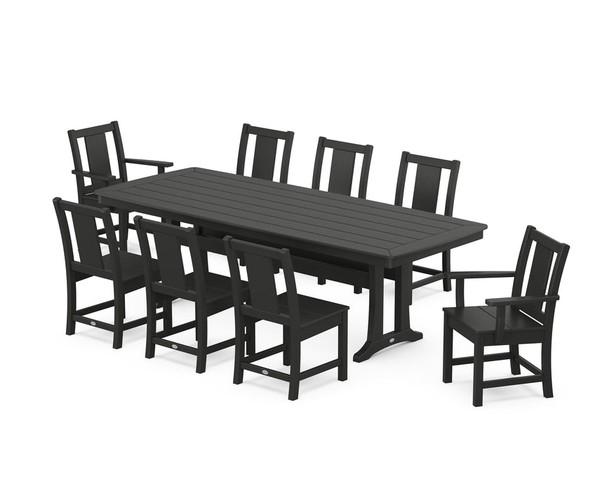 POLYWOOD® Prairie 9-Piece Dining Set with Trestle Legs in Green