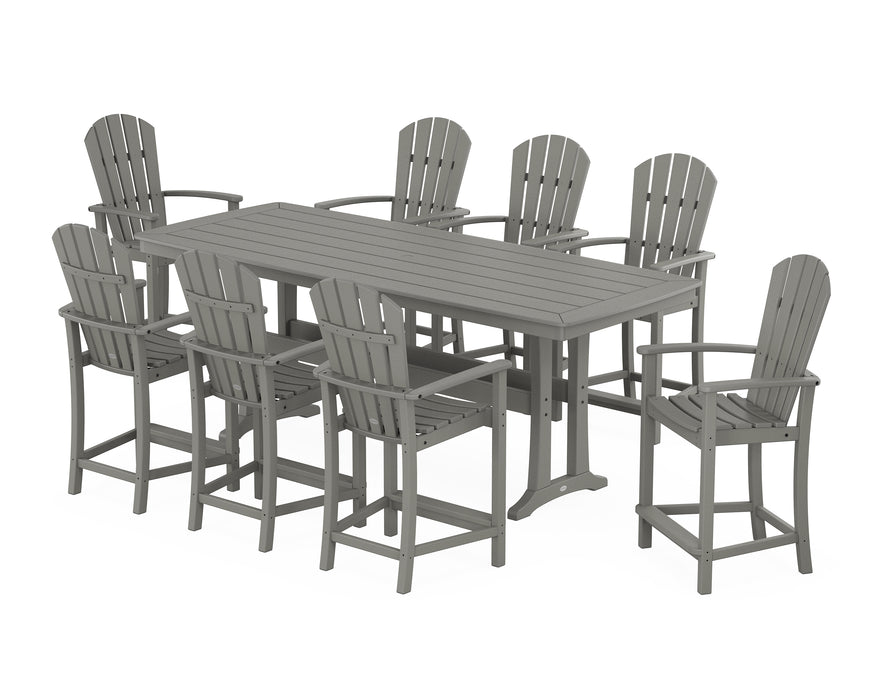 POLYWOOD® Palm Coast 9-Piece Counter Set with Trestle Legs in Black
