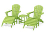 POLYWOOD South Beach Adirondack 5-Piece Set in Lime