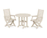 POLYWOOD Captain 3-Piece Round Dining Set in Sand