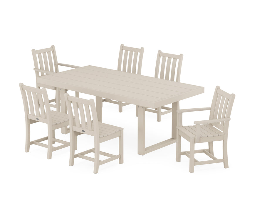 POLYWOOD Traditional Garden 7-Piece Dining Set in Sand