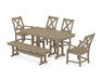 POLYWOOD Braxton 6-Piece Dining Set with Bench in Vintage Sahara
