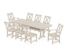 POLYWOOD Braxton 9-Piece Dining Set with Trestle Legs in Sand