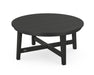 POLYWOOD Newport 36" Round Coffee Table in Black