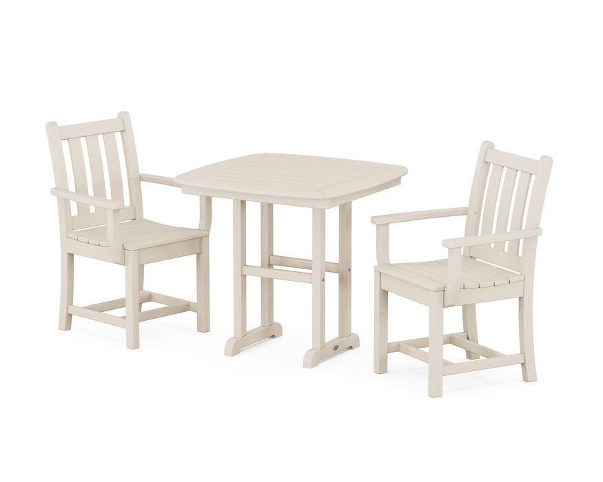 POLYWOOD Traditional Garden 3-Piece Dining Set in Sand