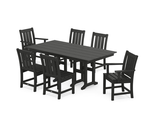 POLYWOOD® Oxford 7-Piece Farmhouse Dining Set in Green