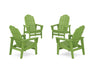 POLYWOOD® 4-Piece Vineyard Grand Upright Adirondack Chair Conversation Set in Aruba