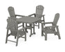 POLYWOOD South Beach 5-Piece Dining Set in Slate Grey