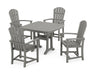 POLYWOOD Palm Coast 5-Piece Dining Set with Trestle Legs in Slate Grey