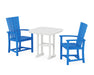 POLYWOOD Quattro 3-Piece Dining Set in Pacific Blue