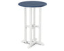 POLYWOOD® Contempo 24" Round Counter Table in White / Navy