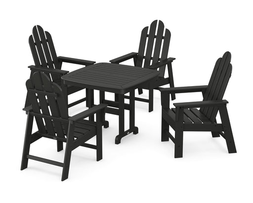 POLYWOOD Long Island 5-Piece Dining Set in Black