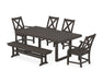 POLYWOOD Braxton 6-Piece Dining Set with Bench in Vintage Coffee