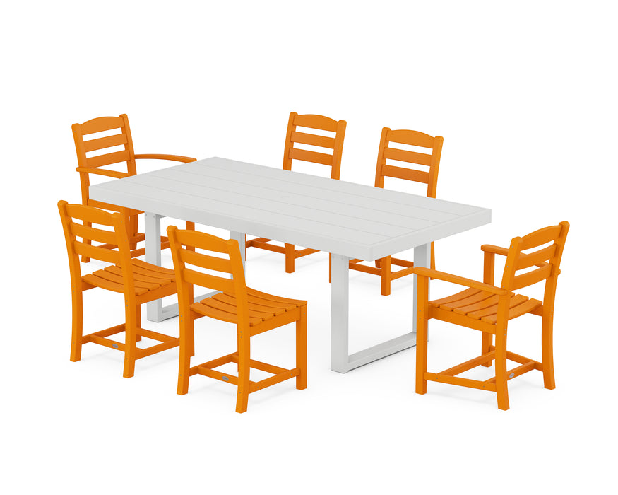 POLYWOOD Lakeside 7-Piece Dining Set in Tangerine