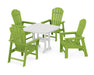 POLYWOOD South Beach 5-Piece Dining Set in Lime