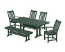 POLYWOOD Vineyard 6-Piece Farmhouse Dining Set With Trestle Legs in Green