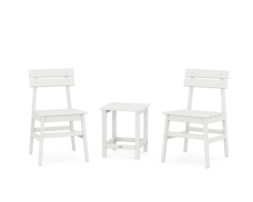 POLYWOOD® Modern Studio Plaza Chair 3-Piece Seating Set in White
