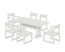 POLYWOOD EDGE 7-Piece Dining Set with Trestle Legs in Vintage White