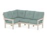 POLYWOOD Vineyard 4-Piece Sectional in Sand with Glacier Spa fabric