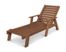 POLYWOOD Captain Chaise with Arms in Teak
